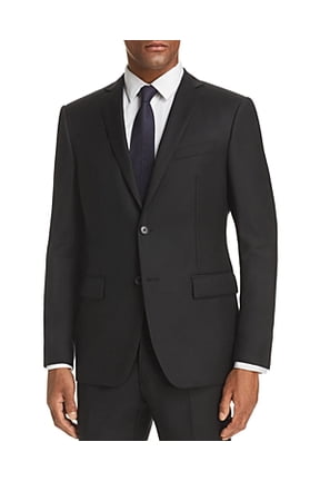 Star Usa Mens Slim fit Wool Suit Jacket Blazer 40 R Black Solid