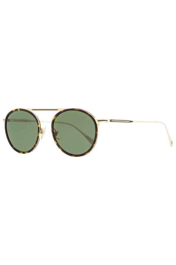 V528TOR52 Round Sunglasses Tortoise/Green