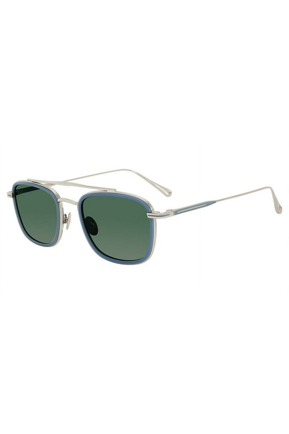 V529STO52 Mirrored Square Sunglasses Green/Blue