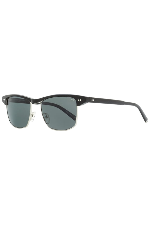 John Varvatos V606 Polarized Square Sunglasses, Black, 17 mm