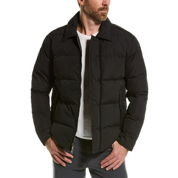 John Varvatos mens Calder Puffer Jacket, 44, Black