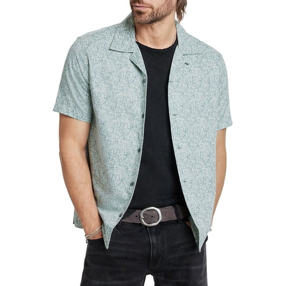John Varvatos mens Danny Jungle Print Shirt, XL