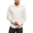 thumbnail image 1 of John Varvatos mens  Dunford Jacquard Shirt, l, Tan, 1 of 3