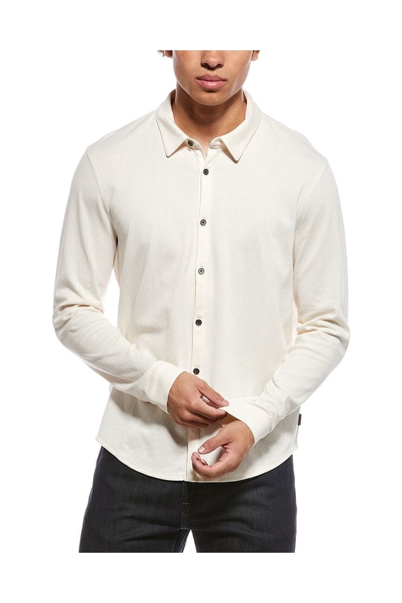 mens  Dunford Jacquard Shirt, m, Tan