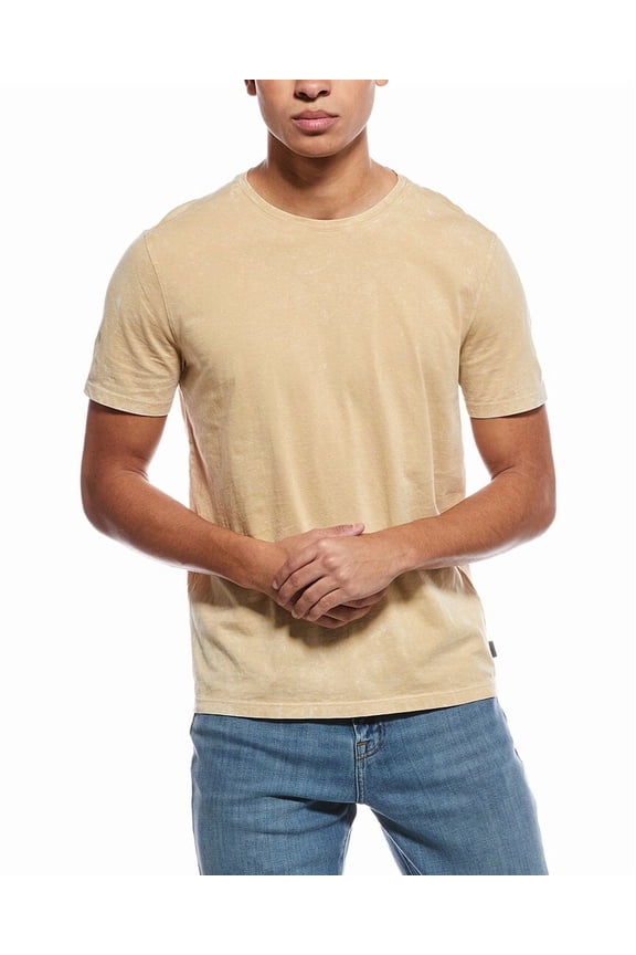 mens Enzo Marble Crewneck T-Shirt, s, Tan