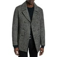 thumbnail image 1 of John Varvatos mens  Harden Wool-Blend Peacoat, 52, Black, 1 of 3