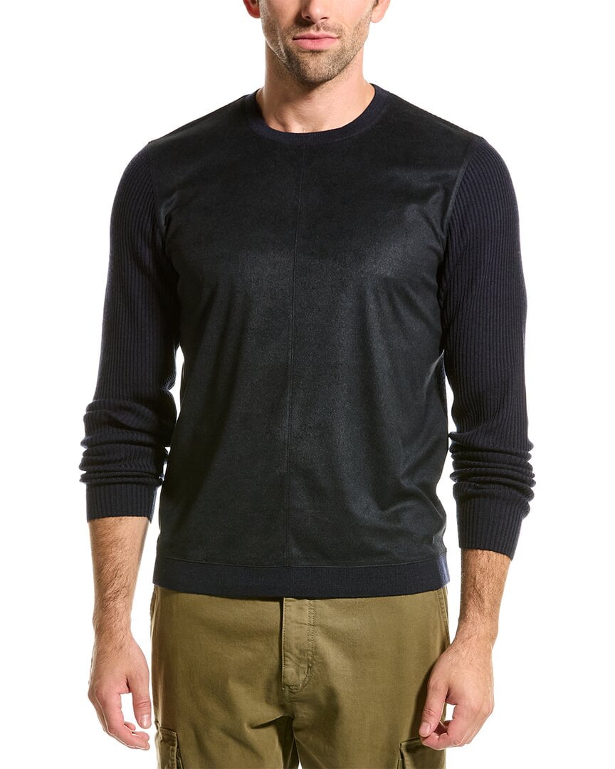 John Varvatos mens Izard Regular Fit Wool Crewneck Sweater, XL 
