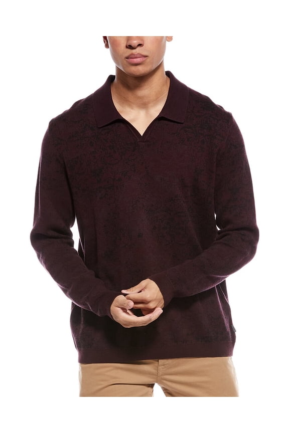 mens  Oliver Jacquard Sweater, s, Purple
