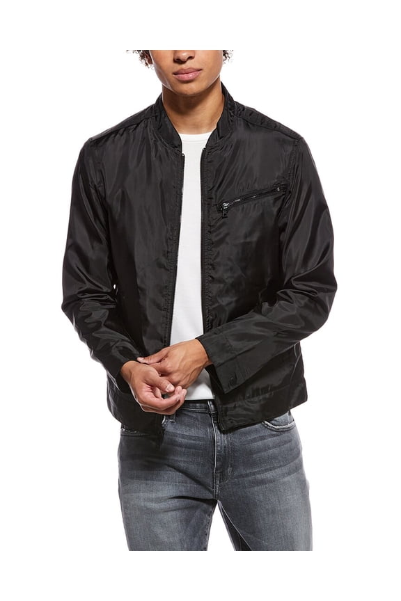 mens Ryan Racer Jacket, 56, Black