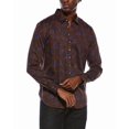 thumbnail image 1 of John Varvatos mens  Slim Fit Printed Shirt, xs, Brown, 1 of 3