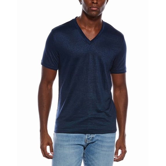 John Varvatos mens Wooster Slim Fit Linen Shirt, XXL, Blue