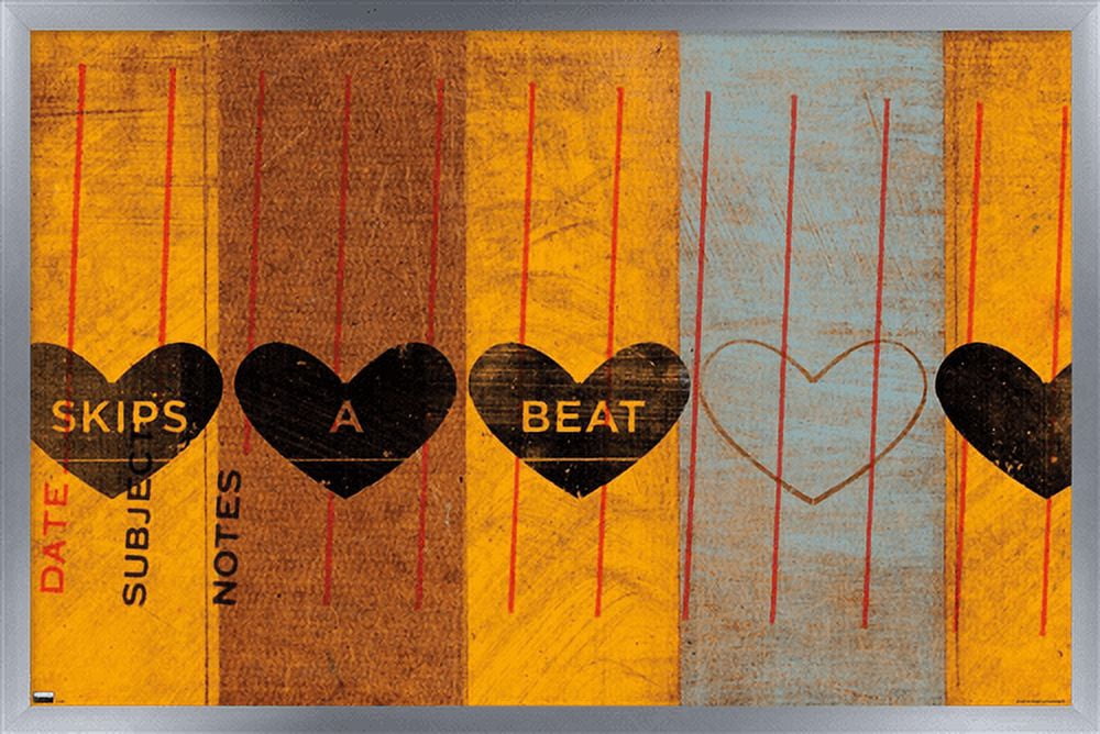 John W. Golden - Skips a Beat Wall Poster, 22.375" x 34", Framed
