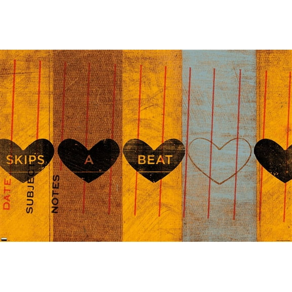 John W. Golden - Skips a Beat Wall Poster, 22.375" x 34"