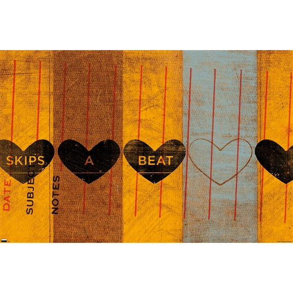 John W. Golden - Skips a Beat Wall Poster, 22.375" x 34"