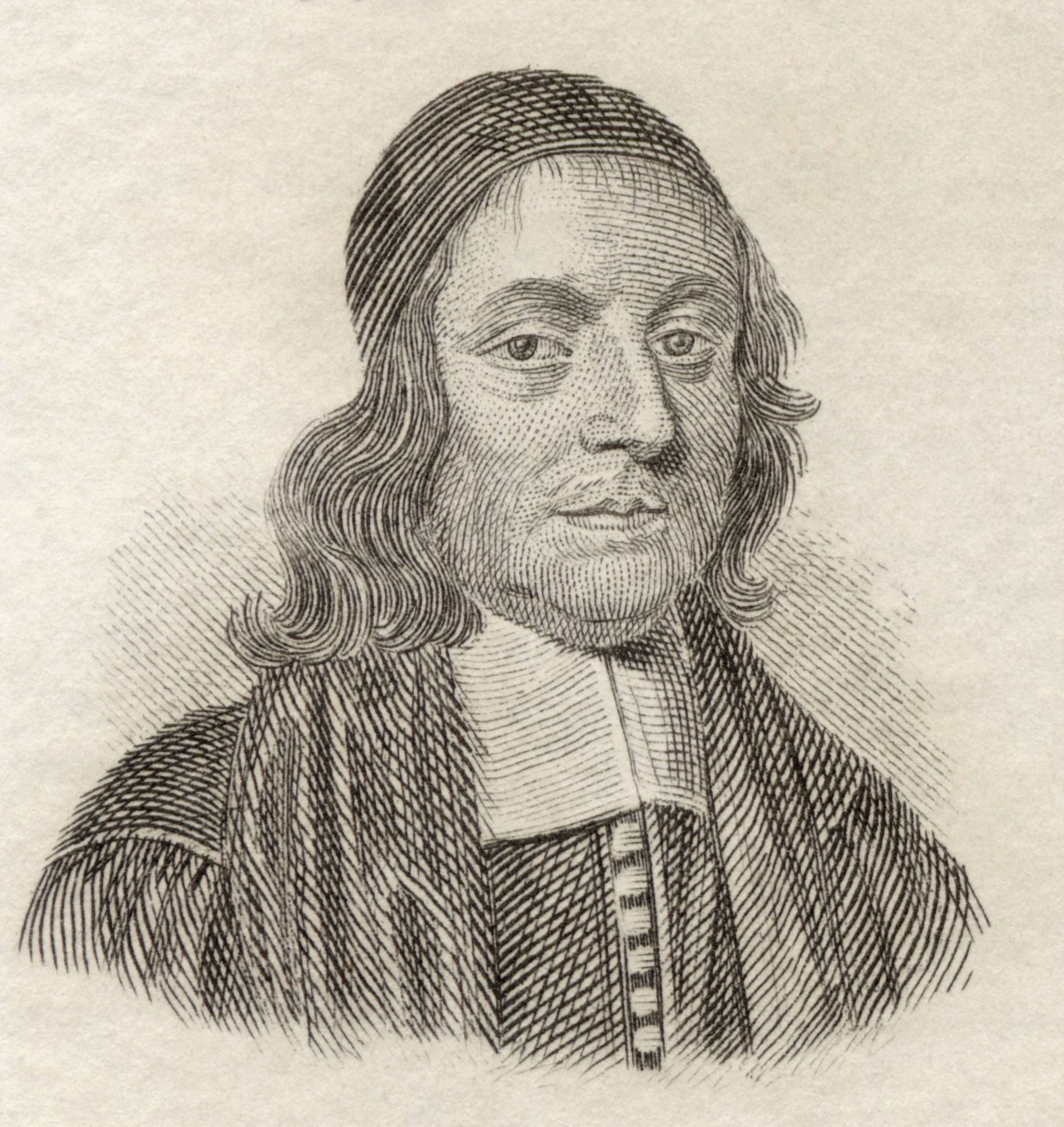 John Wallis 1616 To 1703 English Mathematician From Crabbs Historical Dictionary Published 1825 Canvas Art - Ken Welsh Design Pics (28 x 30)