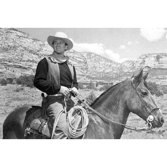 John Wayne 24x36 Poster Dark Command on horseback