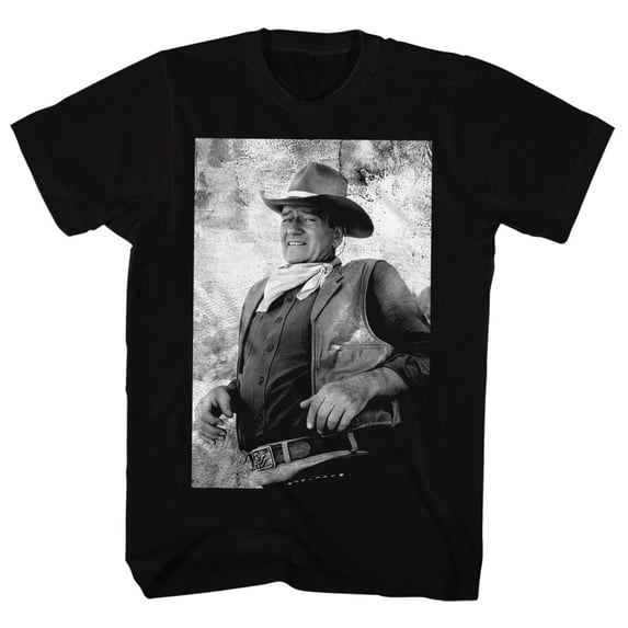 John Wayne 3 Times Men's Black Shirt, XX-Large