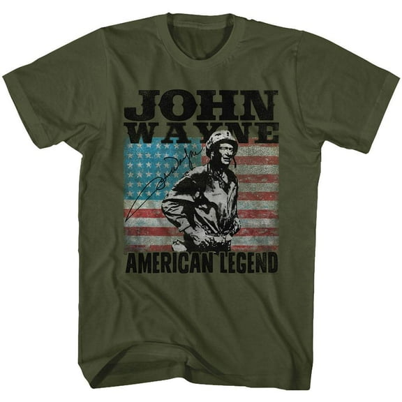 John Wayne American Legend Military Green Adult T-Shirt