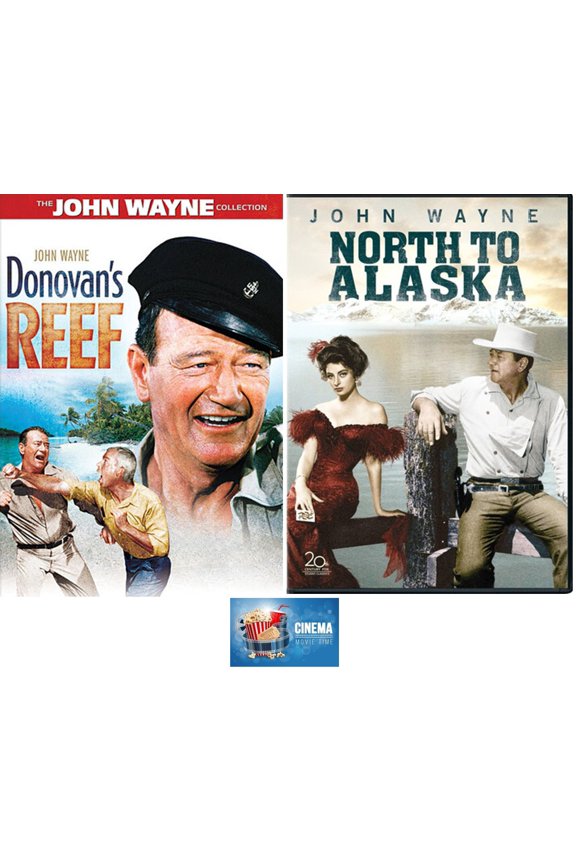 John Wayne Comedy Action Double Feature NORTH TO ALASKA & DONOVAN'S REEF 2 DVD Includes Bonus Movie Art Card