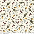 thumbnail image 1 of John Wayne Go West Cream Cotton Fabric, 1 of 1