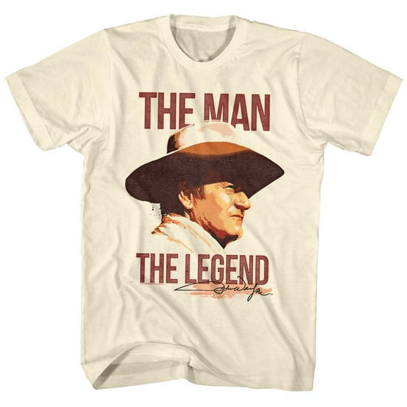 John Wayne Man Legend Natural Adult T-Shirt