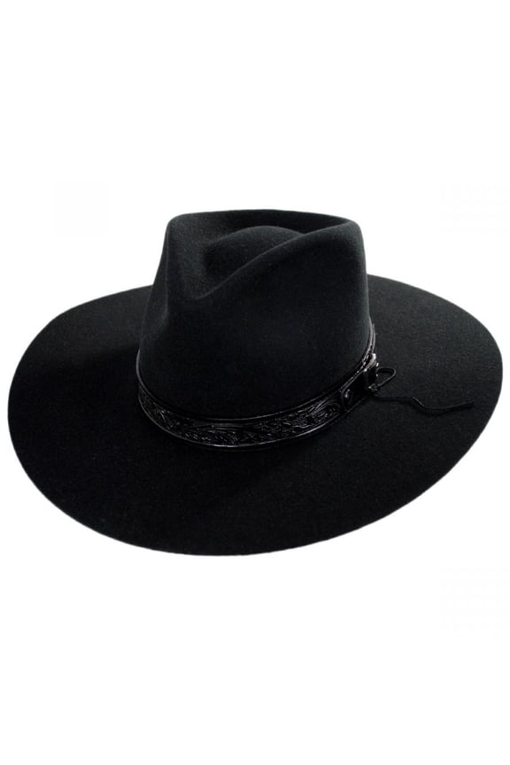 John Wayne McNally Wool Felt Western Hat - S - Black