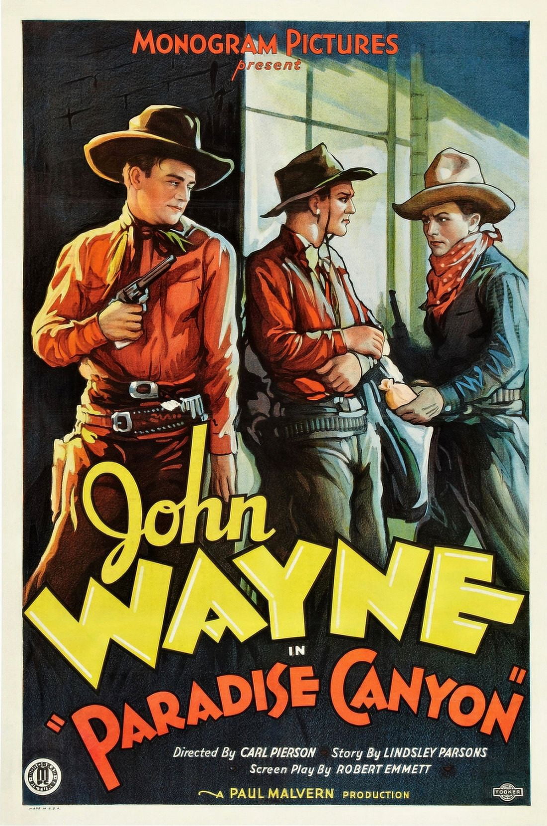John Wayne Paradise Canyon Vintage Movie Canvas Art -  (24 x 36)