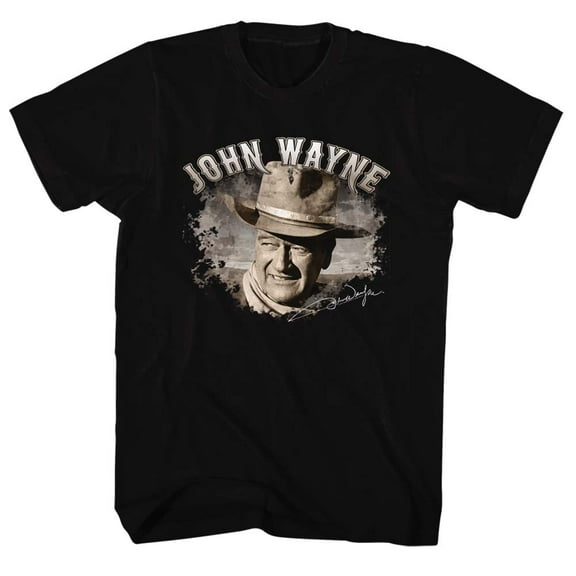 John Wayne Poppin' Out Black Adult T-Shirt