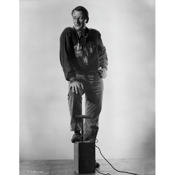 John Wayne Stepping on the Plunger Detonator Photo Print (24 x 30)