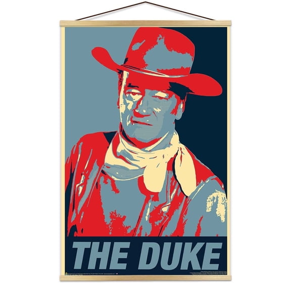 John Wayne - The Duke Poster - Officially Licensed - 24" x 36" with Poster Hanger Natural Color