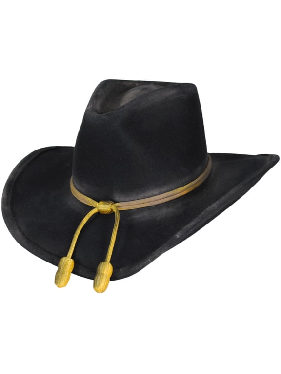 John Wayne The Fort Wool Felt Crushable Western Hat - Black - L - Black