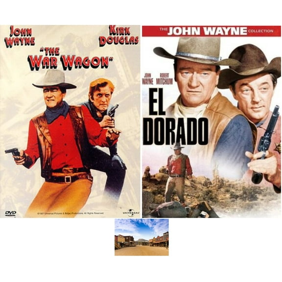John Wayne Western Double Feature EL DORADO & THE WAR WAGON 2 DVD Includes Bonus Movie Art Card