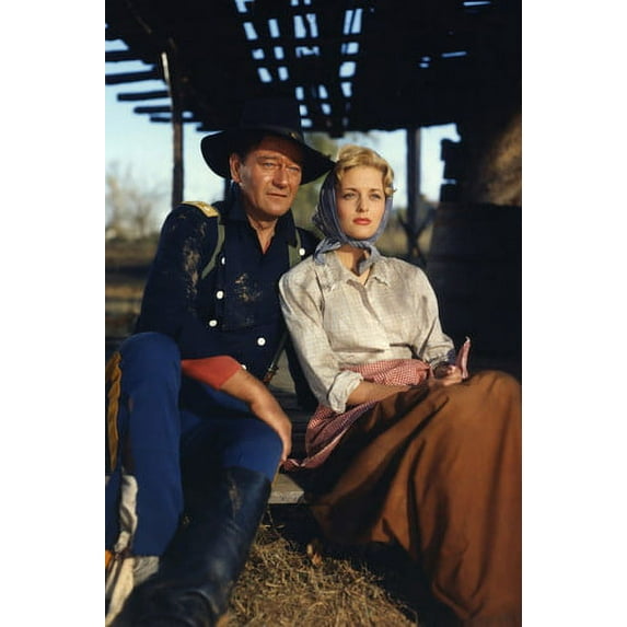 John Wayne and Constance Towers in The Horse Soldiers rare color 24x36 Poster