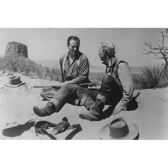 John Wayne and Harry Carey Jr. in The Searchers Monument Valley 24x36 Poster