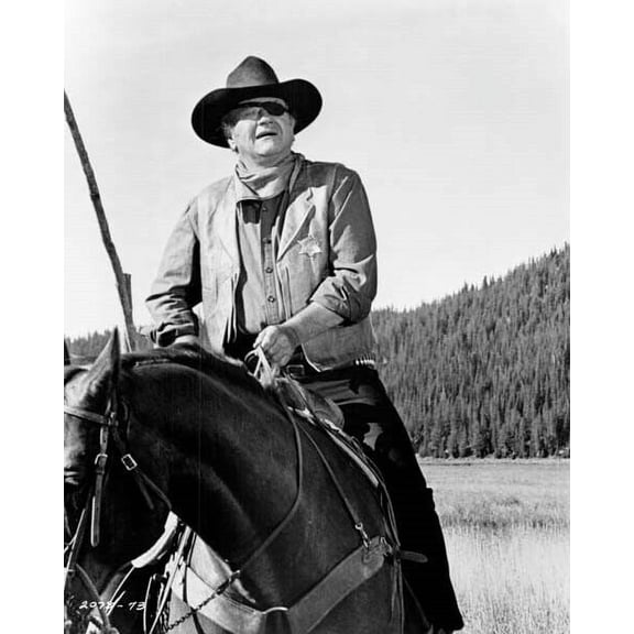 John Wayne classic as Rooster Cogburn on horseback 1969 True Grit 8x10 photo