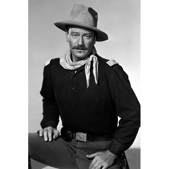 John Wayne in Rio Grande classic studio portrait in Cavalry uniform 24x36 Poster