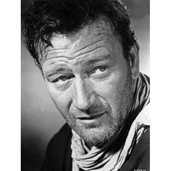 John Wayne wearing a Scarf in a Close Up Portrait Photo Print (8 x 10)