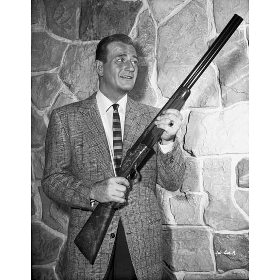 John Wayne with rifle Photo Print (24 x 30)
