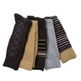 thumbnail image 1 of John Weitz Men's 5 Pair Casual Crew Socks, Brown/Pink, 6-12.5, 1 of 1