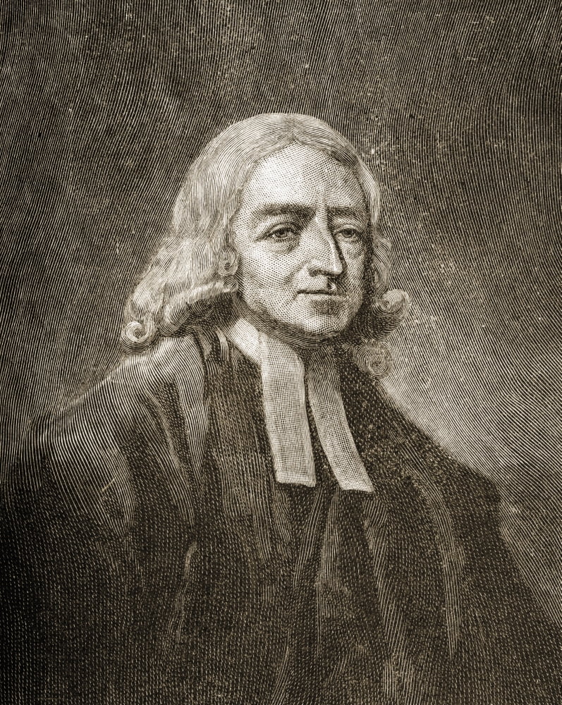 John Wesley 1703-1791 Anglican ClergymanEvangelist Founder Of Methodist Movement From The Portrait By G Romney Canvas Art - Ken Welsh Design Pics (13 x 17)