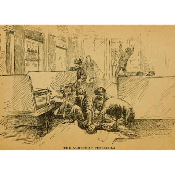 John Wesley Hardin Arrested At Pensacola History (24 x 18)