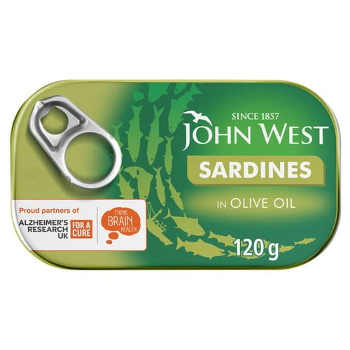 John West Sardines In Olive Oil 120g, British Import (Pack of 3)