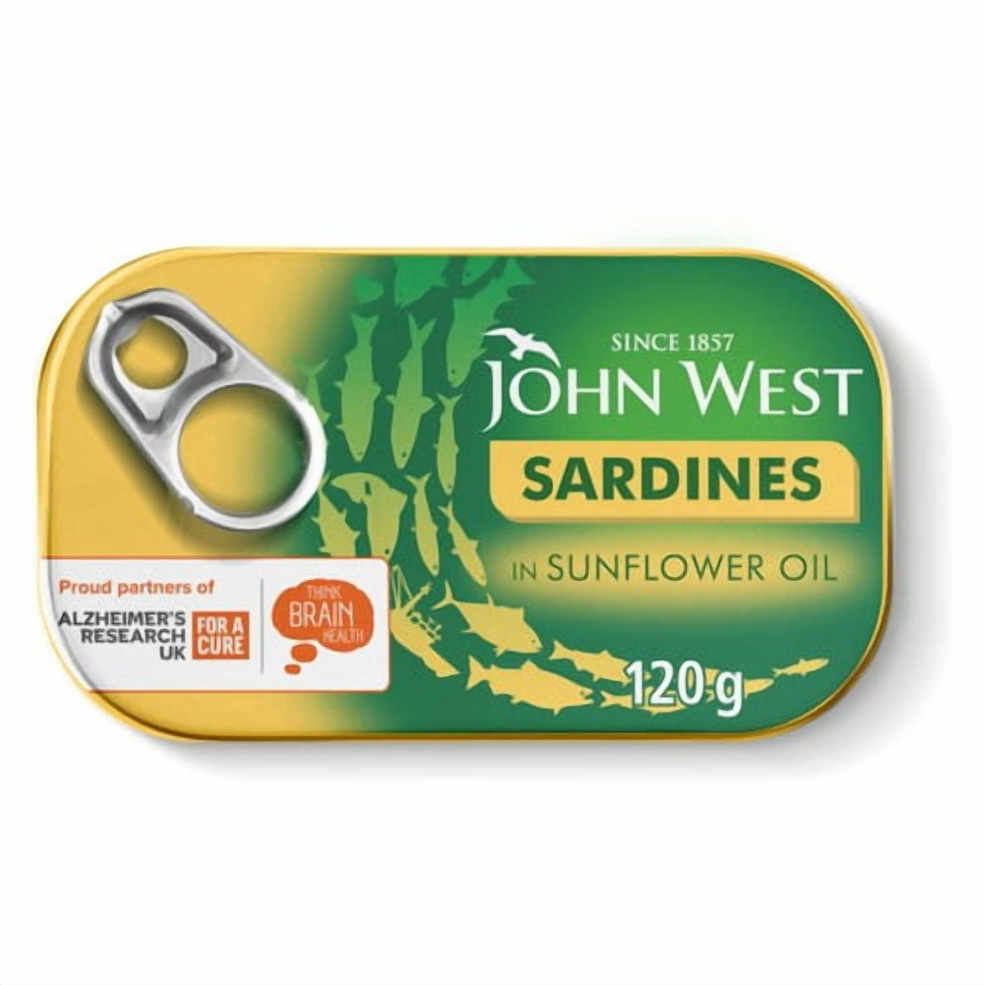 John West Sardines In Sunflower Oil 120g, British Import (Pack of 3)