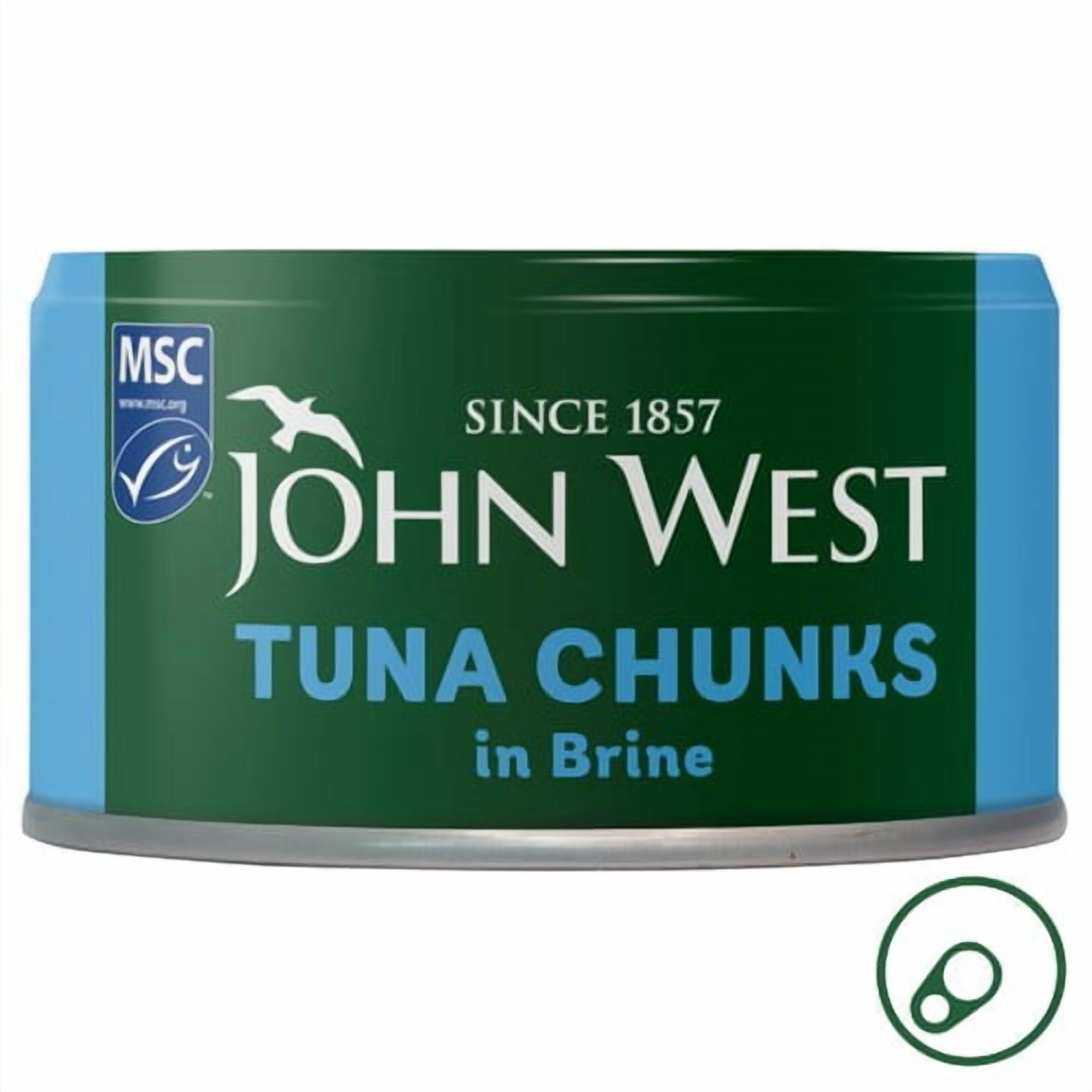 John West Tuna Chunks in Brine MSC 125g, British Import (Pack of 3)