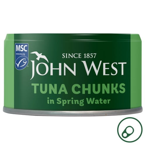 John West Tuna Chunks in Spring Water MSC 125g, British Import (Pack of 3)