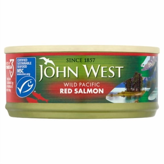 John West Wild Pacific MSC Red Salmon 105g, British Import (Pack of 3)