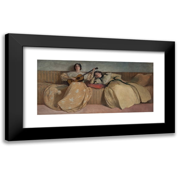 John White Alexander 24x13 Black Modern Framed Museum Art Print Titled - Panel for Music Room (1894)