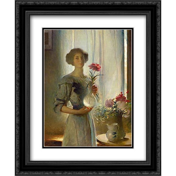 John White Alexander 2x Matted 20x24 Black Ornate Framed Art Print 'June'
