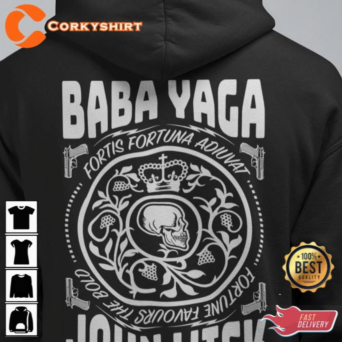 John Wick Baba Yaga Hoodie Fortis Fortuna Adiuvat Fortune Favours The Bold Walmart