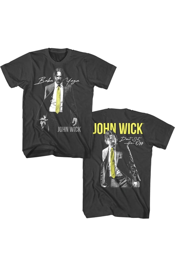 John Wick Set Him Off Men's T Shirt (Charcoal, AdultXL)